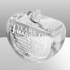 KATE POSH 4th Anniversary, 4th Wedding Anniversary Crystal Apple Fruit Paperweight, Traditional Fruit Anniversary for Boyfriend, Girlfriend, Husband, Wife or Couple (MARRIAGE)