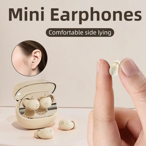 Xmenha Mini Invisible Small Tiny Earbuds Wireless Bluetooth Ear Buds for Small Ears Canals Women Sleep Earbuds for Side Sleepers Sleeping Smallest Micro Discreet Hidden Earbuds Headphones for Work