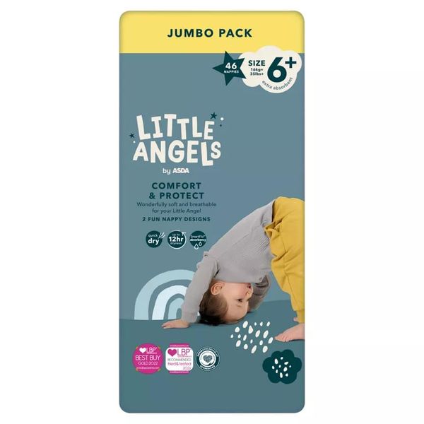 ASDA Little Angels Size 6+ Nappies Jumbo 46 Pack