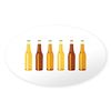 CafePress Beer Bottles Sticker Oval Car Bumper Sticker