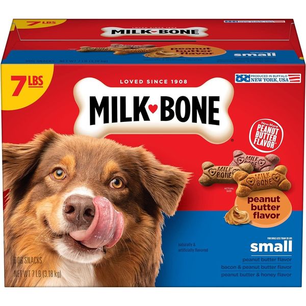 Milk-Bone Peanut Butter Dog Treat Small 7 Lb. 3 Tasty Peanut Butter Flavors