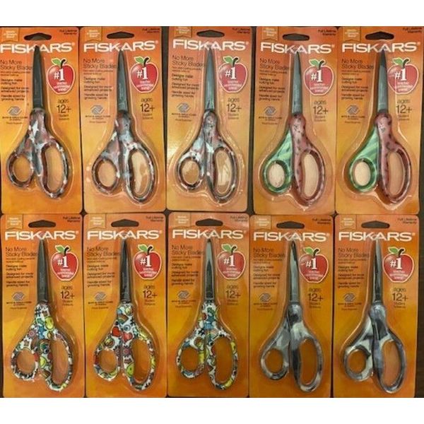 Fiskars 7" Non-Stick Precision Tip Student Scissors 10-Pair 124582-1024