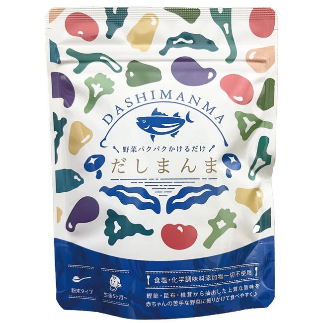 Dashimanma Baby Food, High Quality Powdered Soup, Made in Japan, Bonito, Shiitake Mushrooms, and Kelp, For Children Who Hate Vegetables or Unbalanced Diets, Additive-Free, Salt Free, DHA Baby Food (From Around 5 Months)