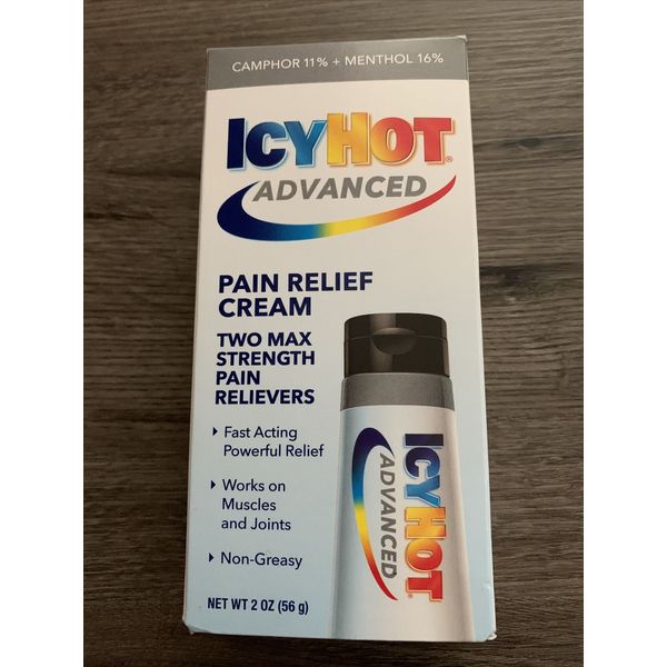 Icy Hot ADVANCED PAIN RELIEF CREAM• Two Max Strength Pain Relievers Exp:02/24+