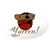 CafePress Yarrrn Oval Sticker Oval Car Bumper Sticker