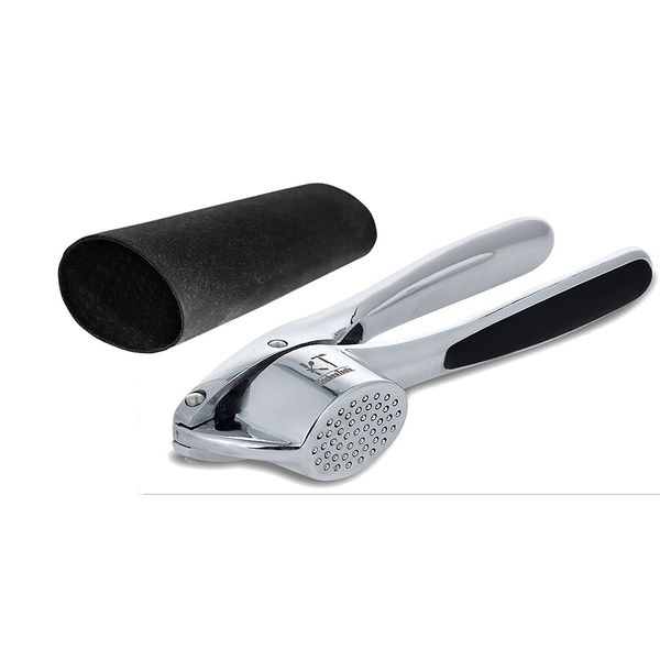 Garlic Press - Complete Set With Peeler, Cleaning Brush