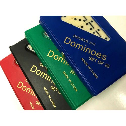 ASPIRE UK® Double Six Dominoes Set of 28 in PVC Carry Case Traditional Travel Game Toy