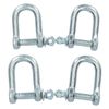 AB Tools 6mm Galvanised Dee D Shackle 4 Pack Chandlery Marine Rigging Shackle