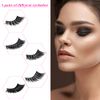False Eyelashes 3D Faux Mink Fake Eyelashes Handmade by FADVAN Dramatic Thick Crossed Cluster False Eyelashes (5 Pairs)