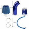 3" Blue Car Cold Air Intake Filter Induction Pipe Power Flow Hose Kit For Ford