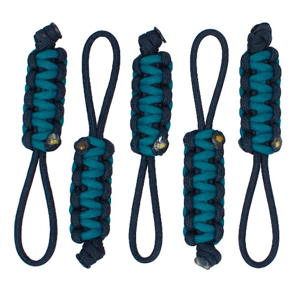 BubbasGarageTv - Large Heavy Duty Paracord Zipper Pulls (Teal)