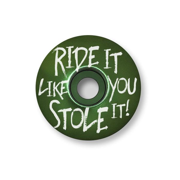 KustomCaps Ride It Like You Stole It 1 1/8" Bicycle Headset Cap (Green)