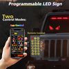 SUNPIE 2PACK Scrolling LED Sign,7"x3"Devil Eyes Light for Cars,Programmable Flexible Digital Display,Smart APP Control Custom Text DIY Pattern Animation Matrix Panel Soft Screen LED Lights