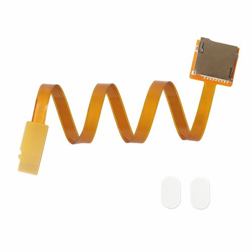 PinQiongZhe Micro SD Card Male and Female Extension Cable TF Card Adapter Micro SD Card FPC Flexible Adapter Cable Compatible with:3D Printers/Car Navigation/Drones/Surveillance (7.9in/20cm)