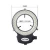 HAYEA LED Ring Light, LED Illumination Light for Stereo Microscope, LED Lighting System, 144 LED Beads Light Source Brightness Adjustable, Power Supply Adapter for Microscope Camera Lens Diameter