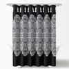 Lush Decor Boho Medallion Shower Curtain, 72" x 72", Black
