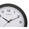 Champion 25cm Quartz wall clock with inset LCD display with day/date - Black