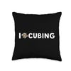 CFOP Speedcubes Cubing Cube Algorithms Cube 3x3 Speedsolving Speedcubing I Love Cubing Throw Pillow, 16x16, Multicolor