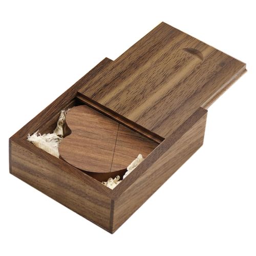 Heart USB Stick Wooden 64 GB USB 3.0 with Gift Box, TATMOHIK USB Stick Gift Super Speed Wooden Memory Stick Pendrive Flash Drive with Wooden Box Birthday/Anniversary/Wedding