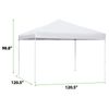 10 x 10 FT Pop Up Foldable Waterproof Canopy Tent Adjustable Height w/ Bag White