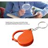 10X Magnifying Glass, Keychain Magnifier, Orange, Portable, for Small Objects and Visual Impairment