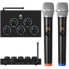 Portable Karaoke Microphone Mixer System Set, Dual UHF Wireless Mic HDMI/Optical