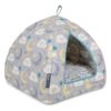 Petface (Little Petface) Igloo Kitten Bed, Grey Cloud and Moon Print
