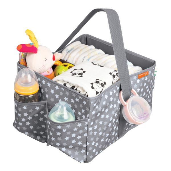 Dreambaby Nappy Caddy Organiser, Portable Baby Nappy Bag for Storage with Dividers for Baby Wipes and Bottles