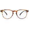 Eyekepper Round Full Coverage Ultrathin Flex Frame Reading Glasses Amber +3.0
