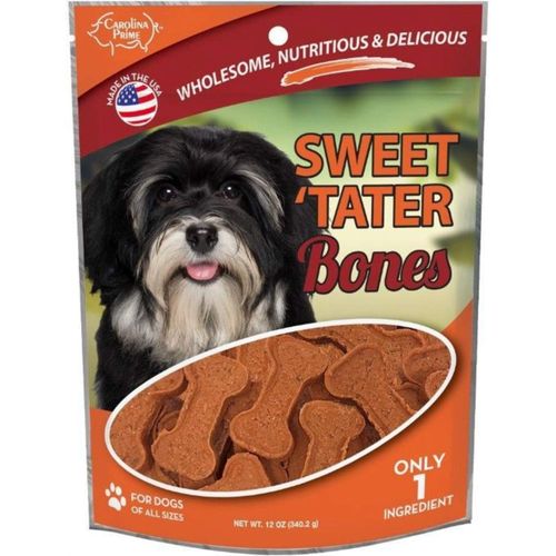 Carolina Prime Pet 45281 Sweet Tater Bone Treat For Dogs ( 1 Pouch), One Size, Packaging may vary