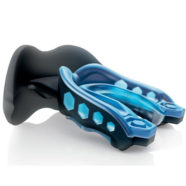 Shock Doctor Gel Max Lip Guard Convertible Mouthguard (Blue and Black, Youth)