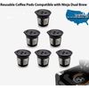 Ninja Dual Brew Coffee Maker 6 Reusable Refillable K Cup Coffee Filter Pods