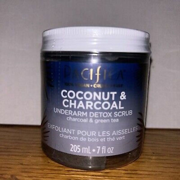 Pacifica Beauty, Coconut and Charcoal Underarm Detox Body  Scrub 7 oz New