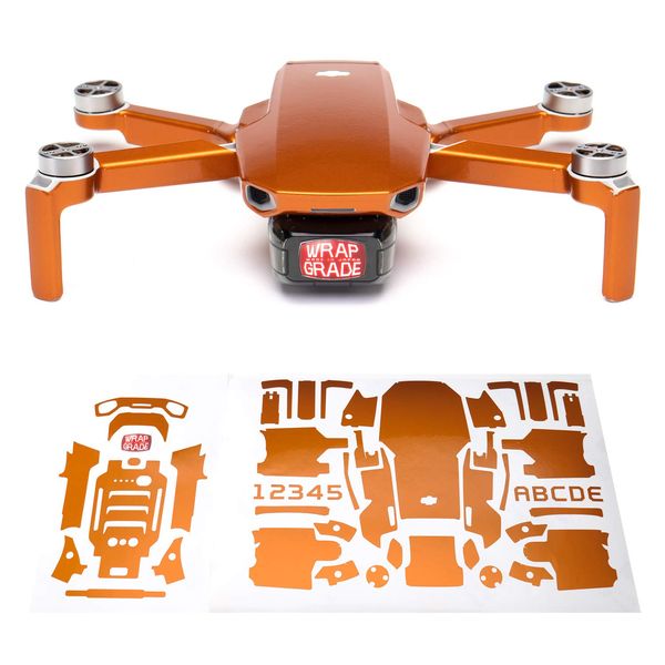 Wrapgrade Skin Sticker Set Compatible with DJI Mini 2 (Butterfly Copper)