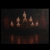 Northlight Flickering Candles in A Fireplace Canvas Wall Art, Orange