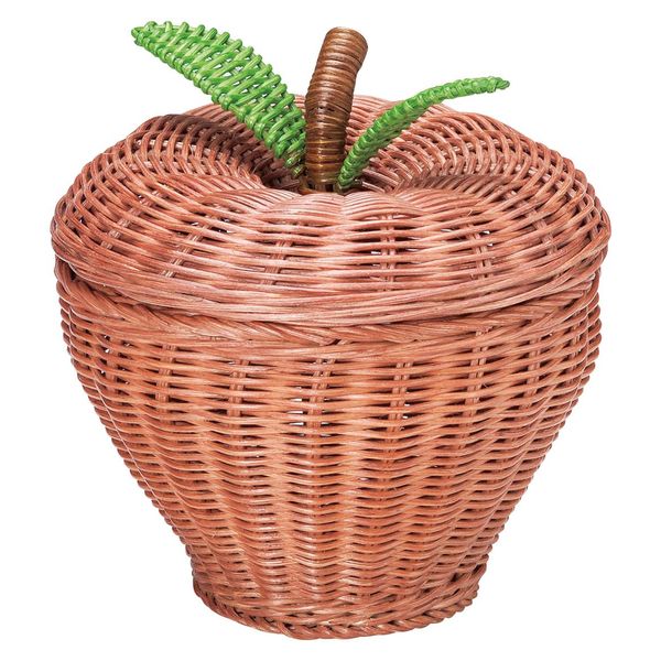 Chidori Sangyo HW-35 Rattan Basket Box Apple 8.7 inches (22 cm)