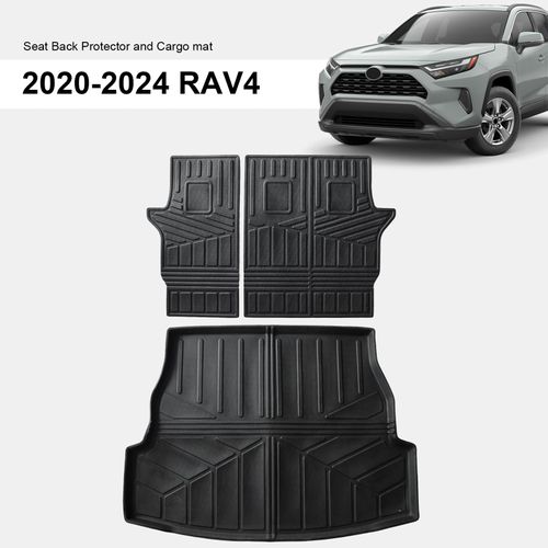 TPE Rear Backrest Mats Rear Trunk Mat Compatible with 2020-2024 RAV4 Cargo Liner