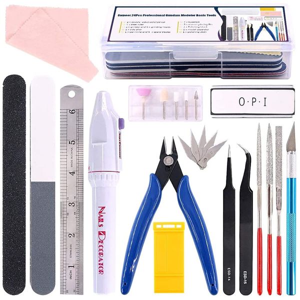 MMOBIEL 26 Pcs Gundam Model Tool Kit Hobby Building Craft Set for Expert Model Building, Repair and Fixing