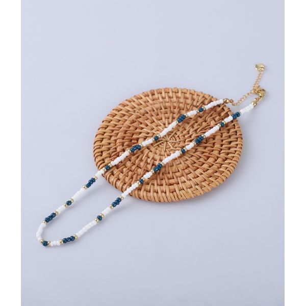 Ethnic bead choker necklace