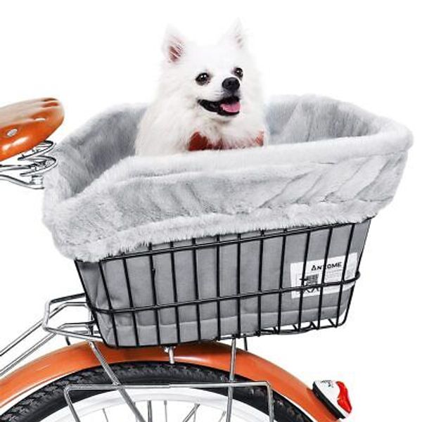 Dog Bike Basket Liner, Warm and Soft Small Pets Bike Basket Cover with Durabl...