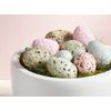 Mud Pie Paper Mache Egg Decor, 4" x 2.5", Cream Speckle