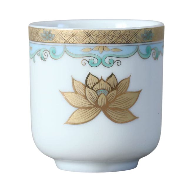 Namukuma-chan Workshop Tea Cup 1.6 inch (5 cm) Width x Height 2.1 inches (5.3 cm) Golden Lotus