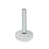 Articulated base with plastic cap, smooth, diameter 50 mm, M12 x 41