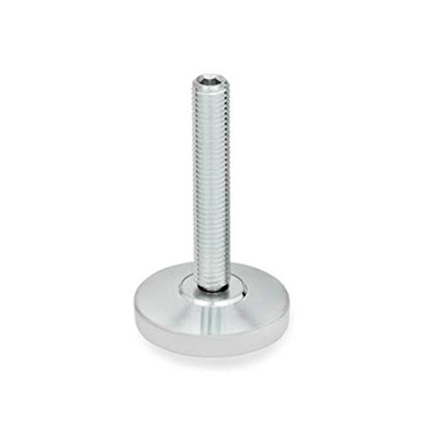 Articulated base with plastic cap, smooth, diameter 50 mm, M12 x 41