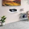 Solid Wood White Mini Projector Mount and Wall Holder - Floating Shelf for Router, Modem, Cable Box - by Solid Wood