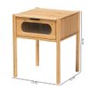 Baxton Studio Naresh Natural Brown Bamboo Wood 1-Drawer End Table