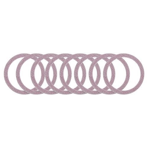 uxcell Magnetic Sticker Ring, 8Pcs Universal Magnetic Adapter Ring Metal Sparkle Magnet Wireless Charging Conversion Kit for Mobile Phone Case Wireless Charger (Rose Pink)