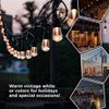 48ft 15-Bulb Outdoor String Light with Music-Synced Color Changing Bulbs