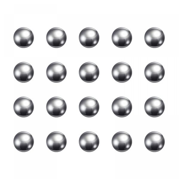 sourcing map 9mm Precision Balls Carbon Steel Solid Bearings Ball 100pcs
