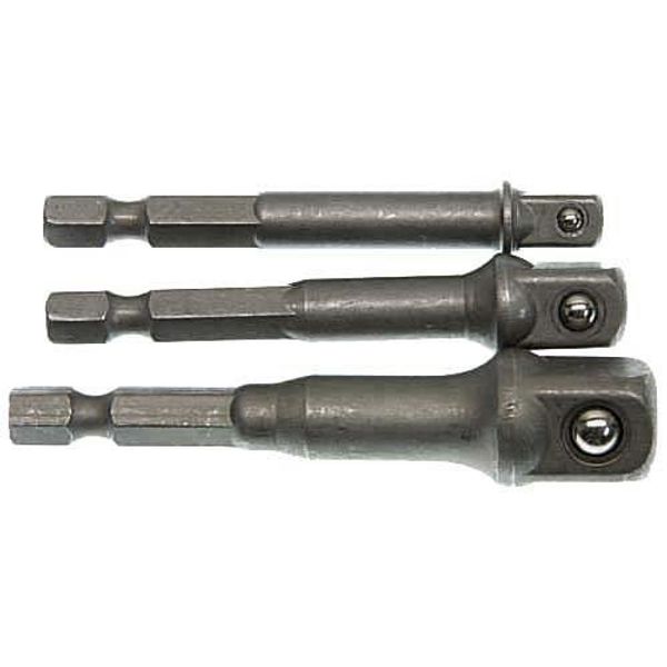 3 Pc. Power Extension Socket Bits for Drills (CHROME, 2)